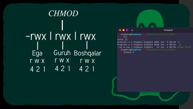 #20 chmod va fayl huquqlari смотреть онлайн