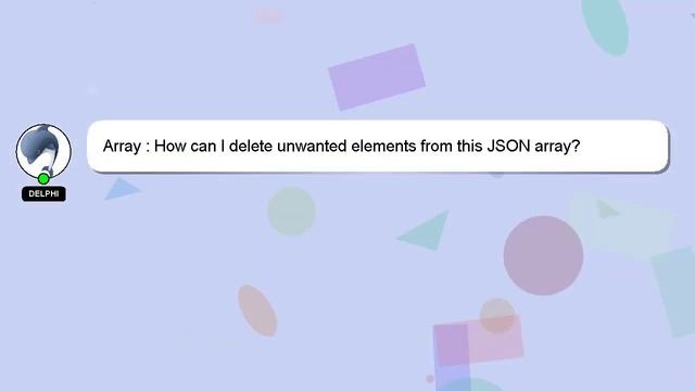 Array : How can I delete unwanted elements from this JSON array? смотреть онлайн