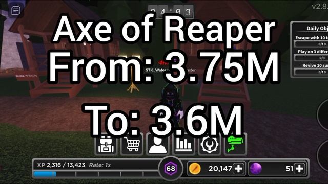 STK new values update (arach and axe r dropped) | Survive the killer [ROBLOX] смотреть онлайн