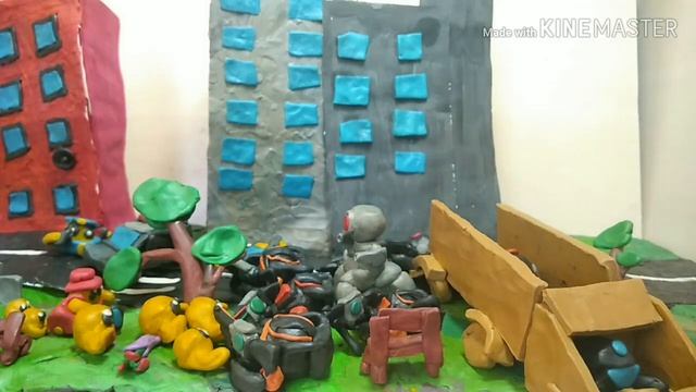 (Claymotion)Stopmotion A WAR!