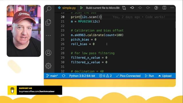 Raspberry Pi Pico & MPU9250 with MicroPython смотреть онлайн