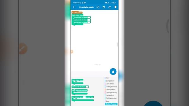 How To Make Pop-up Option Menu In Skechware | Skechware Tutorial Part #03 | TechXy