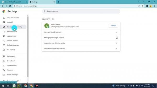 400  that’s an error  the server cannot  process the request because it is malformed  How to fix it