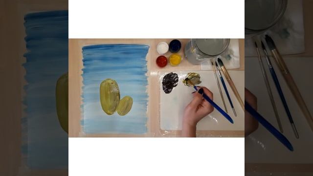 #Рисуемсдетьми Урок 2. Рисуем грибочки? Как нарисовать гриб ?How to draw a mushroom with gouache :) смотреть онлайн
