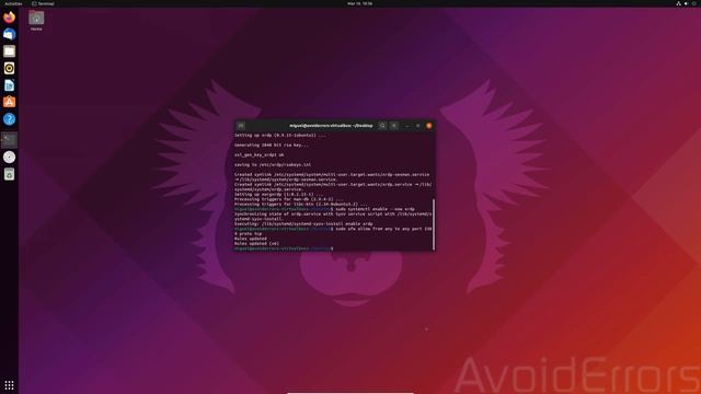 Remote Desktop Ubuntu 21.10 from Windows 11 смотреть онлайн