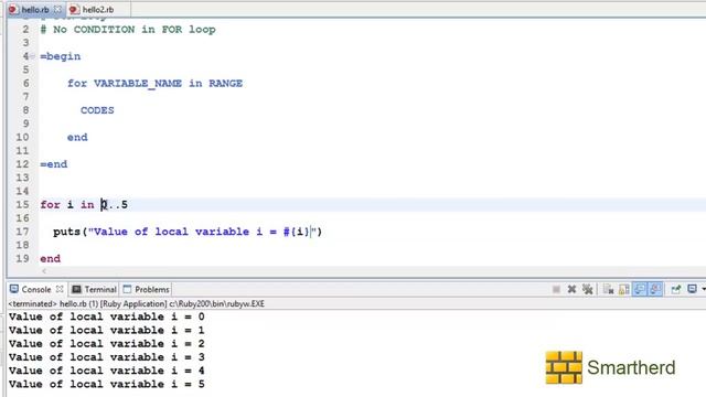 #20 Ruby Tutorial - For Loop and its Alternative .each loop смотреть онлайн