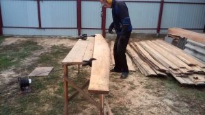 Обрезка доски болгаркой