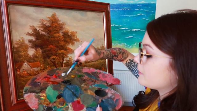 painting over thrifted art then returning it. смотреть онлайн