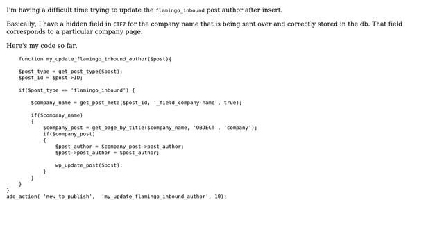 Wordpress: Update flamingo_inbound post type after insert (2 Solutions!!) смотреть онлайн
