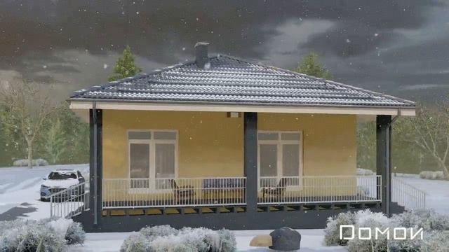 Проект одноэтажного дома, площадь 100 кв.м. смотреть онлайн