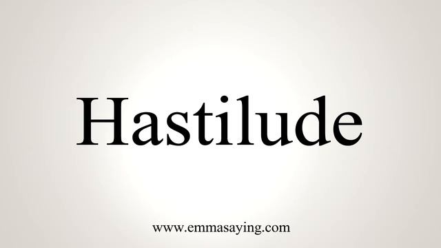 How To Say Hastilude смотреть онлайн