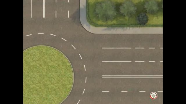 Проезд перекрёстка с круговым движением. смотреть онлайн
