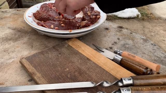 Супер шашлык! Шашлык из дичи. Косуля и кабан! Супер рецепт шашлыка! Очень сочный шашлык! смотреть онлайн