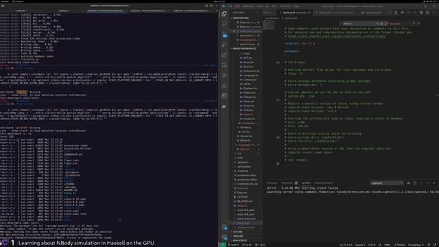 Learning about NBody simulation in Haskell on the GPU part 12 смотреть онлайн