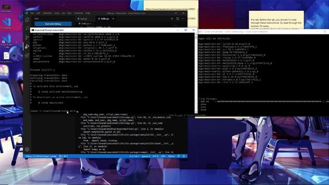 Numpy Import Error after Anaconda and VS code Installation смотреть онлайн
