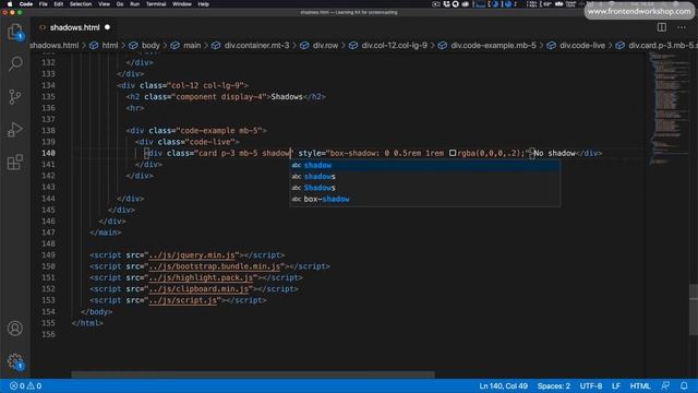 Bootstrap 5: Utilities - Shadows смотреть онлайн