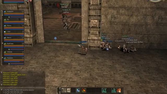 Lineage 2 Asterios X7. Фарм в ГЦ верх.