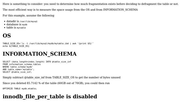 Databases: Does mysql use deleted rows space in a table? (2 Solutions!!) смотреть онлайн