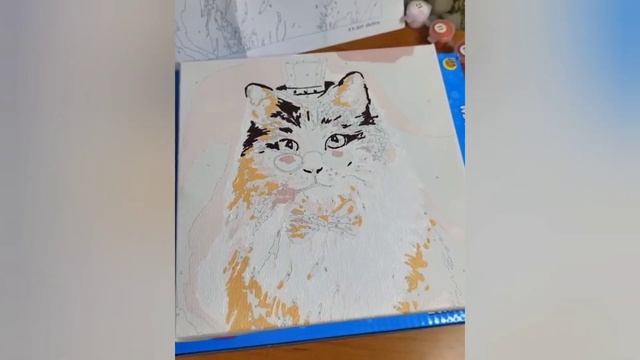 Кот в очках и шляпе - Картина по номерам смотреть онлайн