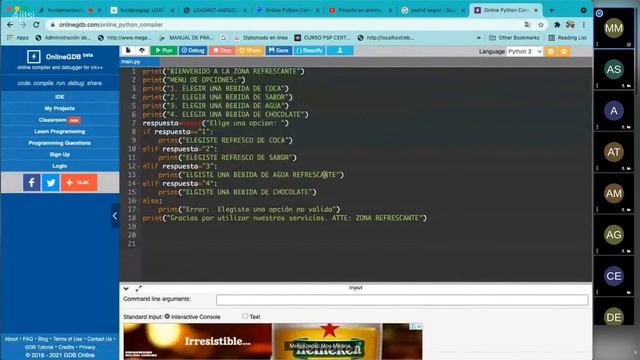 Python. ¿Cómo diseñar un menu de opciones? смотреть онлайн