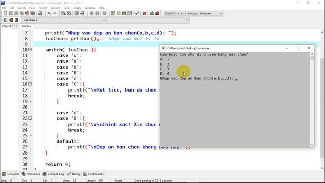 C - Bài 11A: Cấu trúc rẽ nhánh switch-case. смотреть онлайн