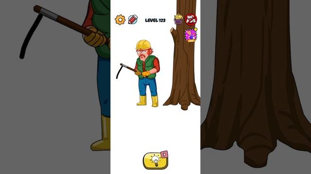 Help a Lumberjack ✏ Draw Puzzle: Tricky Brain Test | Level 123 | смотреть онлайн