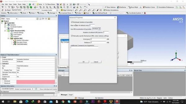 ansys workbench solution An error occurred inside the SOLVER module  general error