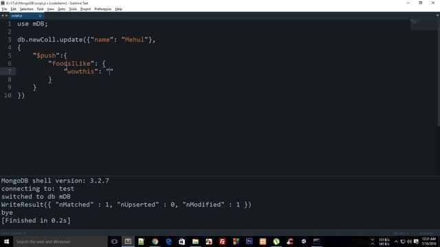 MongoDB Tutorial 12: $push Modifier смотреть онлайн