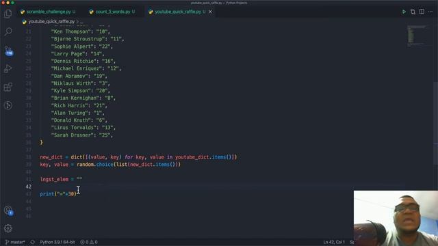 ¿Cómo hacer una rifa relámpago con los participantes de un live Streaming usando Python? смотреть онлайн