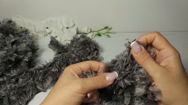 Шапка и шарф за 1 час. Вяжем из пряжи Alize Puffy Fur. смотреть онлайн