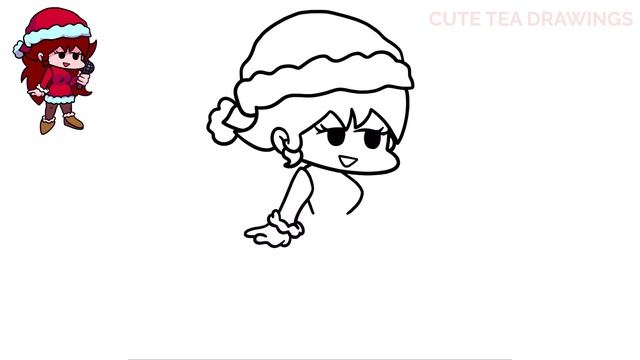 How To Draw Christmas Girlfriend - Friday Night Funkin Mod FNF | Easy Step By Step Drawing Tutorial смотреть онлайн