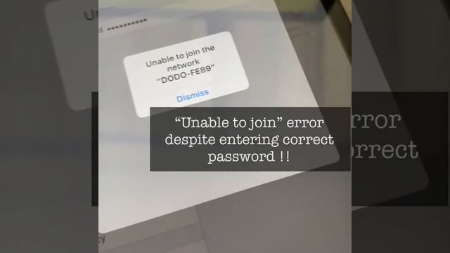 “Unable to join” IPad not connecting to wifi despite the correct password смотреть онлайн