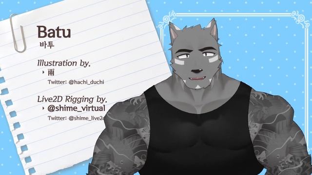 '바투' Live2D Furry Vtuber Showcase смотреть онлайн