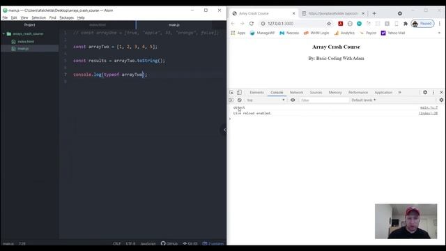 JavaScript Crash Course For Beginners | Arrays смотреть онлайн