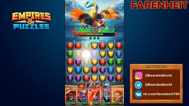 КАК ГРАМОТНО УБИВАТЬ РЕДКОГО ДРАКОНА-ПЕТУХА Empires & Puzzles смотреть онлайн