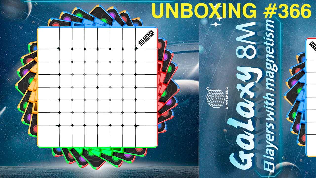Unboxing №366 DianSheng Galaxy 8M | Первый магнитный кубик Рубика 8х8 смотреть онлайн