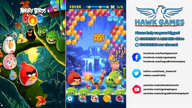 Angry Birds Stella POP Bubble Shooter Level 25 - Walkthrough, No Boosters смотреть онлайн