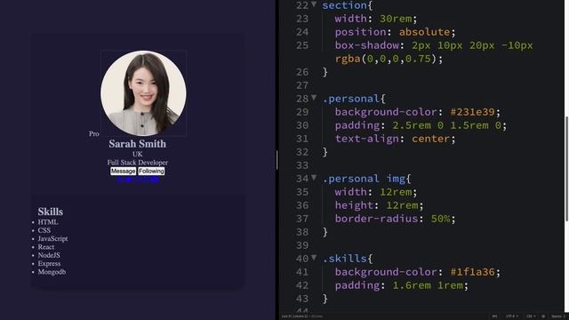 ??Profile Card | html & CSS смотреть онлайн
