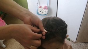 Прическа корзинка для девочки