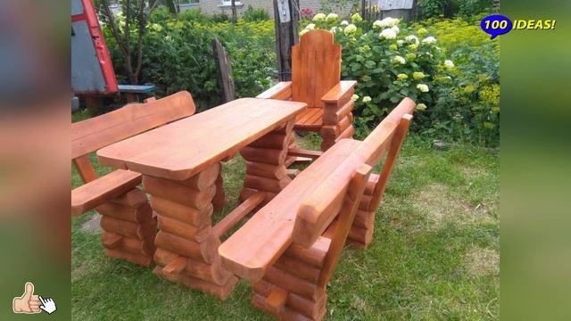 Wooden Garden Furniture: Tables Made Of Logs! 25 Beautiful Ideas!