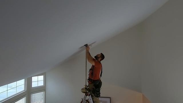Vaulted Ceiling Fan Install | 4 Foot Down Rod | THE HANDYMAN | смотреть онлайн