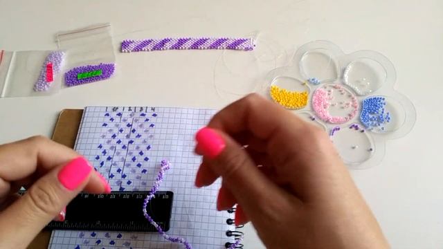 Браслеты из бисера в технике монастырского плетения. смотреть онлайн