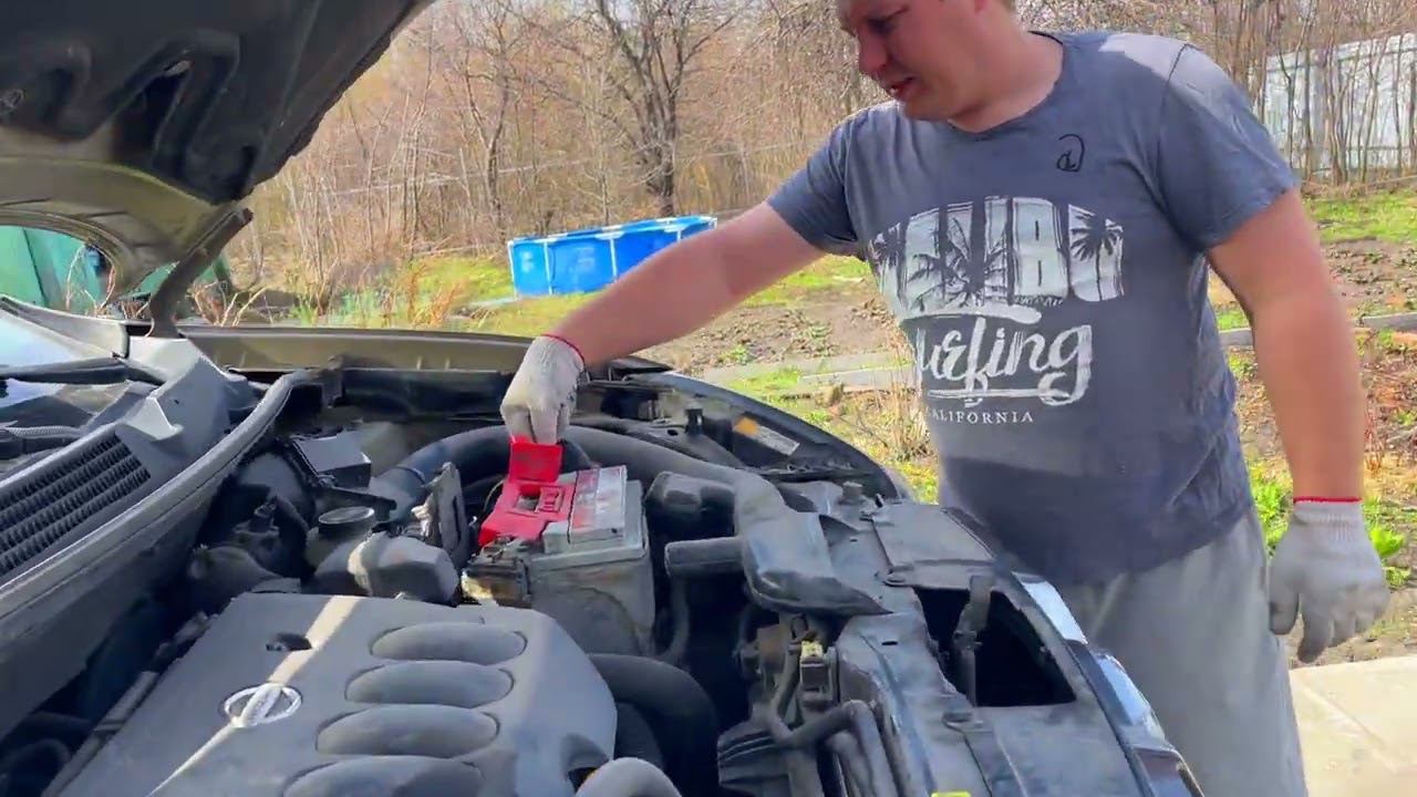 Стартер щелкает, но не крутит! Проблемы с проводом массы. Провод массы под колесом Кашкай. Quashqai. смотреть онлайн