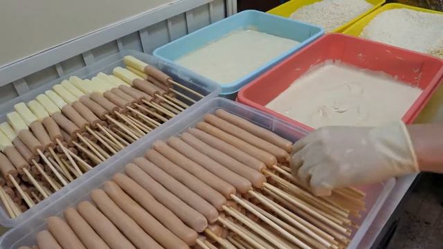 популярный сырный хот дог корейская уличная еда смотреть онлайн