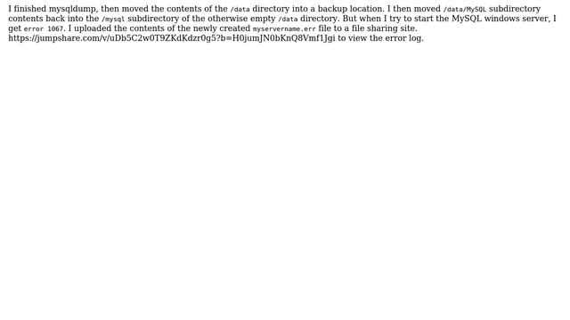 Databases: forcing innodb recovery of a corrupted database смотреть онлайн