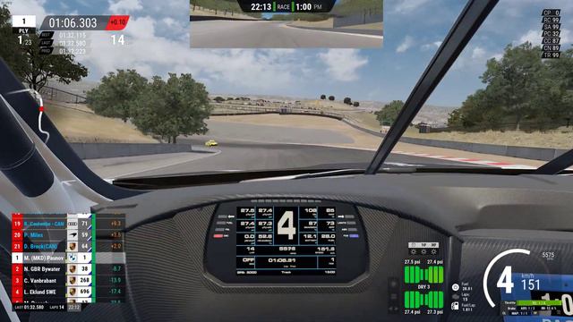Assetto Corsa Competizione, Acc, Laguna seca, BMW M4, GT4, race, age above 50, wheel Logitech G25 смотреть онлайн