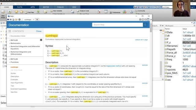 Numerical Integration in Matlab using cumtrapz смотреть онлайн