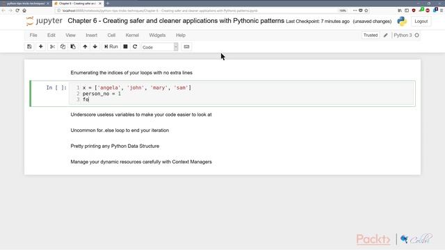Python Tips, Tricks and Techniques: Enumerating Indices of Loops with No Extra Lines|packtpub.com смотреть онлайн