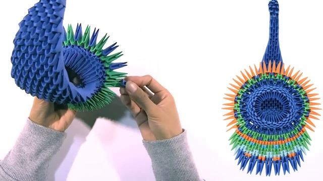 Origami 3d Big Peacock Tutorial 1/32