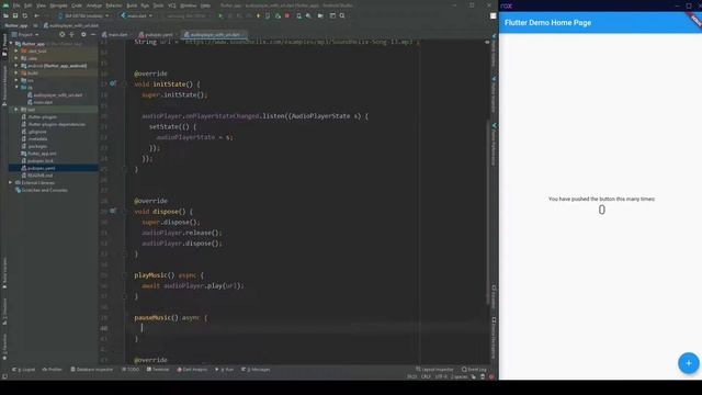 Flutter Tutorial - Play an Audio from URL (#1 Basic Audio Player with Play Button) смотреть онлайн